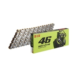 バイク用チェーン 520VR46 ROSSI MODEL‐120ZB SILVER＆GOLD カラー：SILVER＆GOLD サイズ：120L