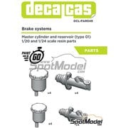 PAR049 1/24・1/20 ブレーキシステム マスターシリンダー&リザーバー [プラモデル用パーツ]