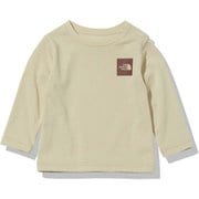 ロングスリーブスモールスクエアロゴティー B L/S Small Square Logo Tee NTB82119 ブリーチドサンド(BS) 80サイズ [アウトドア トップス キッズ]