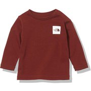 ロングスリーブスモールスクエアロゴティー B L/S Small Square Logo Tee NTB82119 ブリックハウスレッド(BU) 80サイズ [アウトドア トップス キッズ]