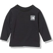 ロングスリーブスモールスクエアロゴティー B L/S Small Square Logo Tee NTB82119 ブラック(K) 90サイズ [アウトドア トップス キッズ]