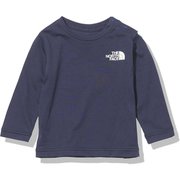 ロングスリーブスクエアロゴティー B L/S Square Logo Tee NTB82020 TNFネイビー2(NN) 80サイズ [アウトドア トップス キッズ]