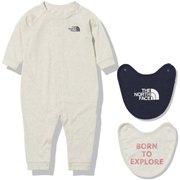 ロングスリーブロンパース＆2Pビブ B L/S Rompers & 2P Bib NTB62154 オートミール(OM) 70サイズ [アウトドア トップス キッズ]