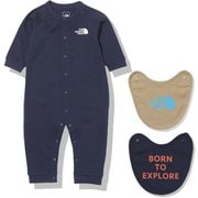 ロングスリーブロンパース＆2Pビブ B L/S Rompers & 2P Bib NTB62154 TNFネイビー(NY) 80サイズ [アウトドア トップス キッズ]