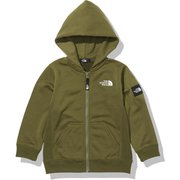 スクエアロゴフルジップ Square Logo Full Zip NTJ12116 ロコグリーン(RG) 120サイズ [アウトドア トップス キッズ]