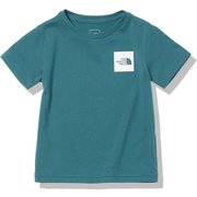 ショートスリーブスモールスクエアロゴティー S/S Small Square Logo Tee NTJ32141 シェイディッドスプルース(SU) 130サイズ [アウトドア トップス キッズ]