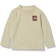 ロングスリーブスモールスクエアロゴティー L/S Small Square Logo Tee NTJ82119 (BS)ブリーチドサンド 150サイズ [アウトドア トップス キッズ]