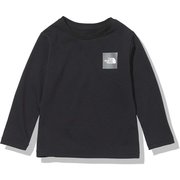 ロングスリーブスモールスクエアロゴティー L/S Small Square Logo Tee NTJ82119 (K)ブラック 110サイズ [アウトドア トップス キッズ]