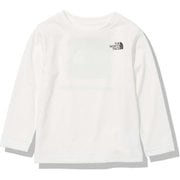 ロングスリーブスクエアロゴティー L/S Square Logo Tee NTJ82020 ホワイト2(WW) 100サイズ [アウトドア トップス キッズ]