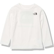 ロングスリーブスクエアロゴティー L/S Square Logo Tee NTJ82020 ホワイト2(WW) 130サイズ [アウトドア トップス キッズ]