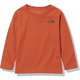 ロングスリーブスクエアロゴティー L/S Square Logo Tee NTJ82020 バーントオーチャー(BH) 140サイズ [アウトドア トップス キッズ]
