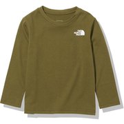 ロングスリーブスクエアロゴティー L/S Square Logo Tee NTJ82020 ロコグリーン(RG) 100サイズ [アウトドア トップス キッズ]