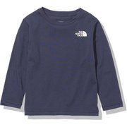 ロングスリーブスクエアロゴティー L/S Square Logo Tee NTJ82020 TNFネイビー2(NN) 120サイズ [アウトドア トップス キッズ]