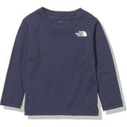 ロングスリーブスクエアロゴティー L/S Square Logo Tee NTJ82020 TNFネイビー2(NN) 130サイズ [アウトドア トップス キッズ]