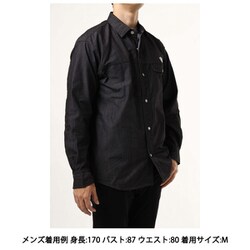 ■ノースフェイス ナイロン デニム ヌプシシャツ M NR72130 THE NORTH FACE L/S NYLON DENIM NUPTSE SHIRT ブラックデニム