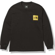 ロングスリーブスクエアロゴティー L/S Square Logo Tee NT82136 ブラック(K) Lサイズ [アウトドア カットソー メンズ]