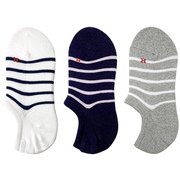 191-3586 [3Pソックス スニーカーイン ベーシックボーダー (25-27cm)]