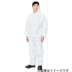 バリアーマン P3010 フード付きカバーオール M 白