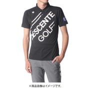 DGMRJA37 BK O [ゴルフウェア メンズ BLUE LABEL デルタロゴプリントシャツ Oサイズ ブラック]