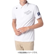 DGMRJA47 WH L [ゴルフウェア メンズ BLUE LABEL ドライキューブロゴ刺繍シャツ Lサイズ ホワイト]