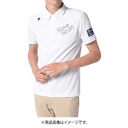 DGMRJA47 WH M [ゴルフウェア メンズ BLUE LABEL ドライキューブロゴ刺繍シャツ Mサイズ ホワイト]