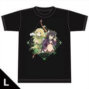 異世界魔王と召喚少女の奴隷魔術Ω Tシャツ Lサイズ シェラ＆レム [キャラクターグッズ]