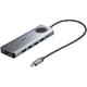 USB Type-C ドッキングステーション PD85W HDMI 4K 60Hz USB Type-C×1/USB A×3 ケーブル一体型 ケーブル長30cm LANポート付き DisplayPort Alternate Mode ガンメタリック USB-DKM1