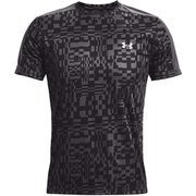 UAスピードストライド プリント ショートスリーブ SPEED STRIDE PRINTED SS 1364932 Jet Gray/Concrete/Reflective(010) LGサイズ [ランニングウェア シャツ メンズ]