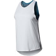 UA 2イン1 トレーニング ブラ タンク ミッド2 WOMEN 1368917 White (100)  LGサイズ [フィットネス ・カップ付きシャツ レディース]