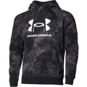 UAライバルフリース フーディー ビッグロゴ プリント RIVA FLEECE BL PRINTED HD 1368932 Black(001) XLサイズ [フィットネス ジャケット メンズ]