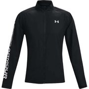 UAストーム ジャケット OutRun the Rain Jacket II 1369342 Black/White/Reflective (001) LGサイズ [フィットネス ジャケット メンズ]