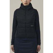 Wハイブリッドフリースベスト W HYBRID FLEECE VT GW51351P ブラック Mサイズ [スキー ミドルウェア レディース]