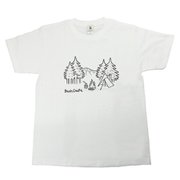 プリント半袖Tシャツ（森）ホワイト XL