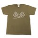 プリント半袖Tシャツ（森）オリーブ L