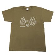 プリント半袖Tシャツ（森）オリーブ L