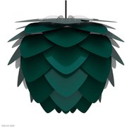 Aluvia アルヴィア 3灯ペンダント フォレストグリーン×ブラックコード（※電球・フランジカバー別売/ナツメ球・コードアジャスター付属） 02131-BK-3