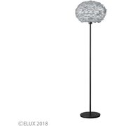 Eos Medium イオスミディアム フロアライト ライトグレー×ブラックスタンド(※電球別売) 03009-FL-BK