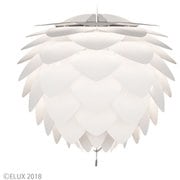 Silvia シルヴィア 3灯ペンダント ホワイト×ホワイトコード(※電球・フランジカバー別売/ナツメ球・コードアジャスター付属) 02007-WH-3