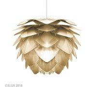 Silvia brushed brass シルヴィアブラッシュドブラス 1灯ペンダント ブラス×ホワイトコード(※電球・フランジカバー別売/コードアジャスター付属) 02070-WH