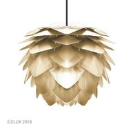 Silvia brushed brass シルヴィアブラッシュドブラス 1灯ペンダント ブラス×ブラックコード(※電球・フランジカバー別売/コードアジャスター付属) 02070-BK