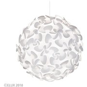 Lora ローラ 1灯ペンダント ホワイト×ホワイトコード(※電球・フランジカバー別売/コードアジャスター付属) 02064-WH