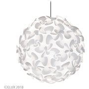 Lora ローラ 1灯ペンダント ホワイト×ブラックコード(※電球・フランジカバー別売/コードアジャスター付属) 02064-BK