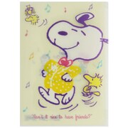 限定 フラップ付クリアファイル PEANUTS Glitter with ダンス S2131633