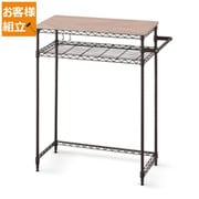 CMM-PRL7590 [カラーメタルラック ペール上ラック ロータイプ ブラウン　幅760mm×奥行360mm×高さ900mm　ポール直径19mm　2段]