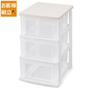 NSS-323WT [ウッドトップチェスト スリム ホワイト/クリア]
