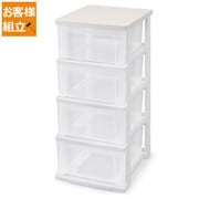 NSS-324WT [ウッドトップチェスト スリム ホワイト/クリア]