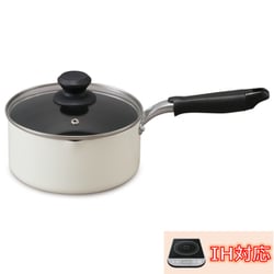 ダイヤモンドコート 片手なべ18cm ホワイト DIS-P18