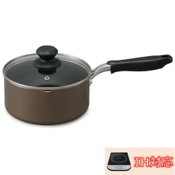 ダイヤモンドコート 片手なべ18cm ブラウン DIS-P18