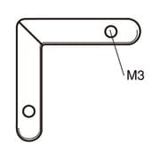 6331 [アルミ額用鉄コーナー金具 1.6t×30×6.7 M3×2]