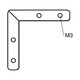 6333 [アルミ額用鉄コーナー金具 2t×45×8.2M3×4]